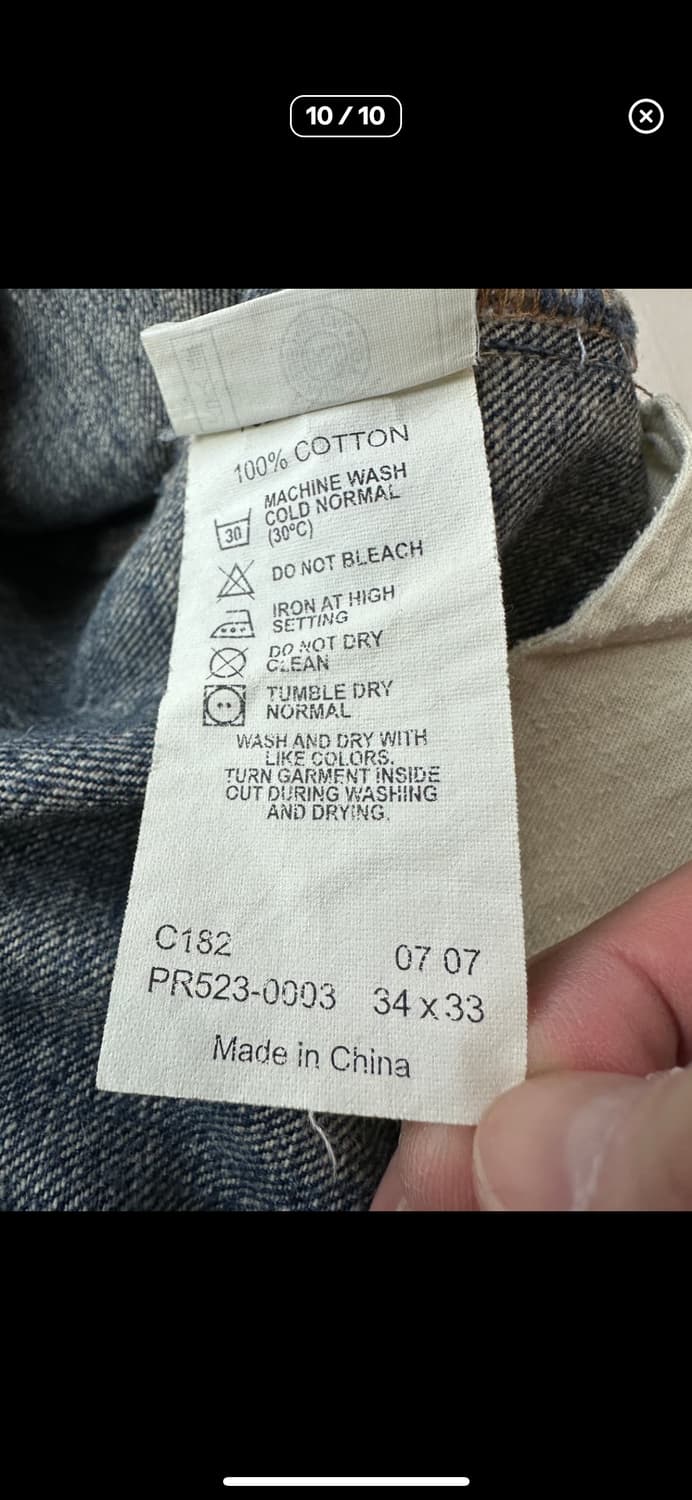 리바이스 프리미엄 그린탭 워싱진 34X33 상품이미지9