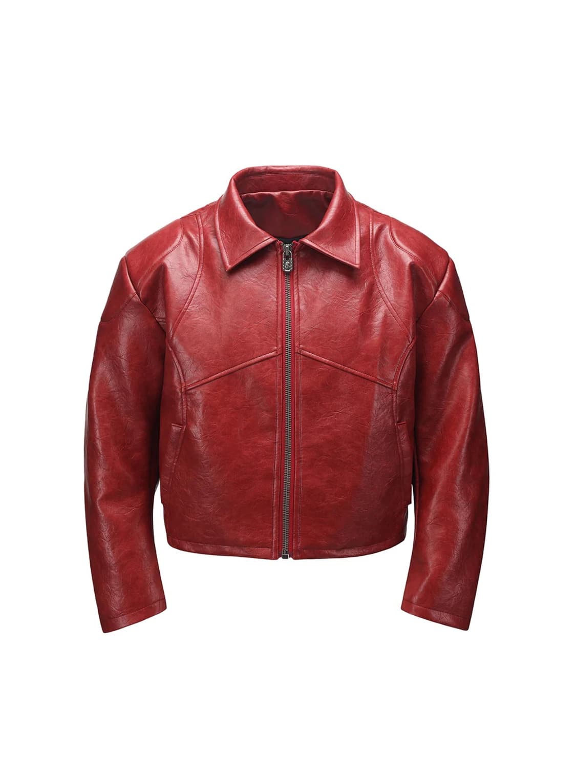 HAS2SONS red curved blade sleeve PU leat 상품이미지6