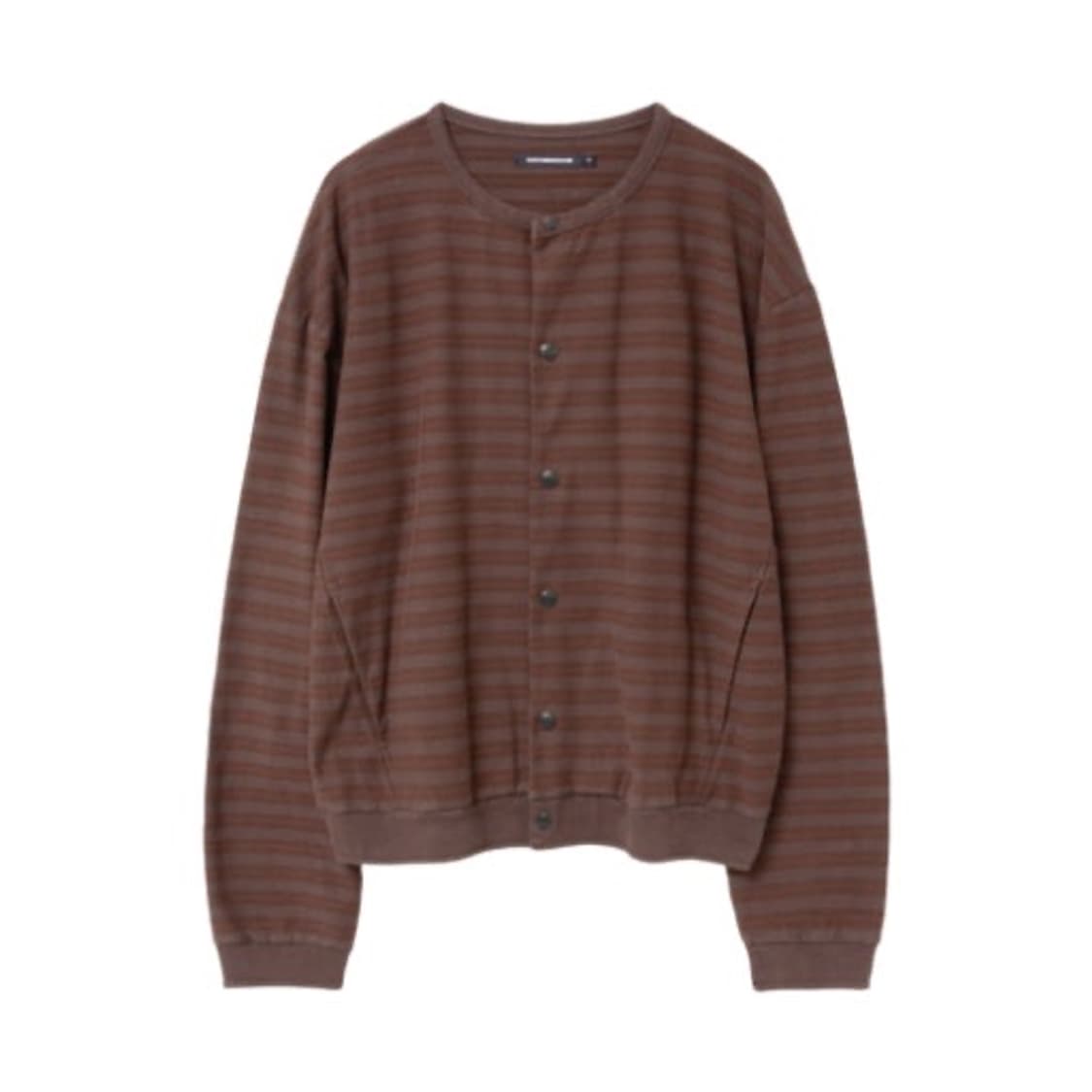 2 해칭룸 스트라이프 가디건 브라운레드 상품이미지1