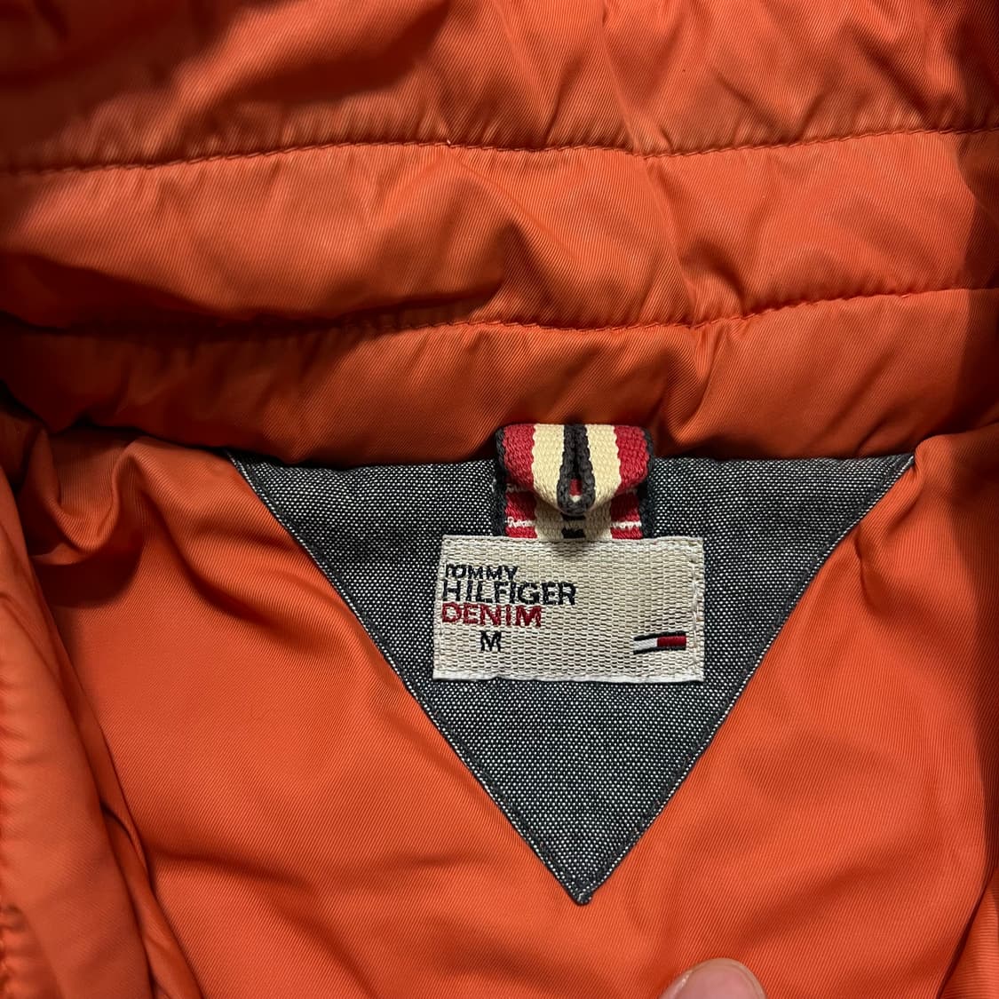 타미힐피거 남성 와펜 후드 경량패딩 점퍼 [오렌지] M/95 상품이미지5