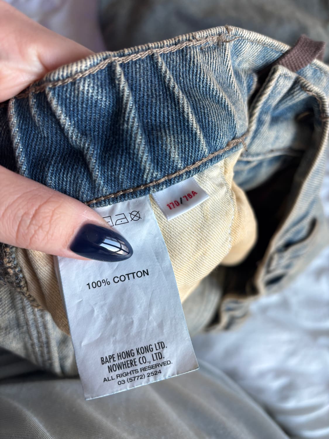 Aape 에이프 문페이스 워시드 데님 S사이즈 상품이미지8