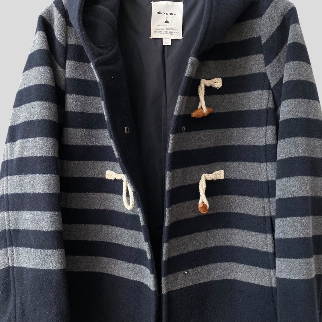 (여성4)niko and 니코앤드 스트라이프 더플코트 상품이미지4