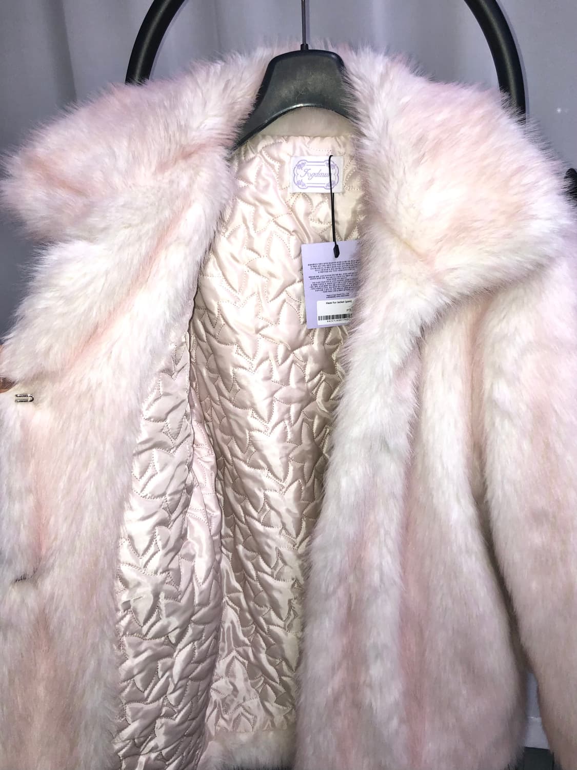 [새상품] 포그던 헤이즈 퍼자켓 핑크 상품이미지5