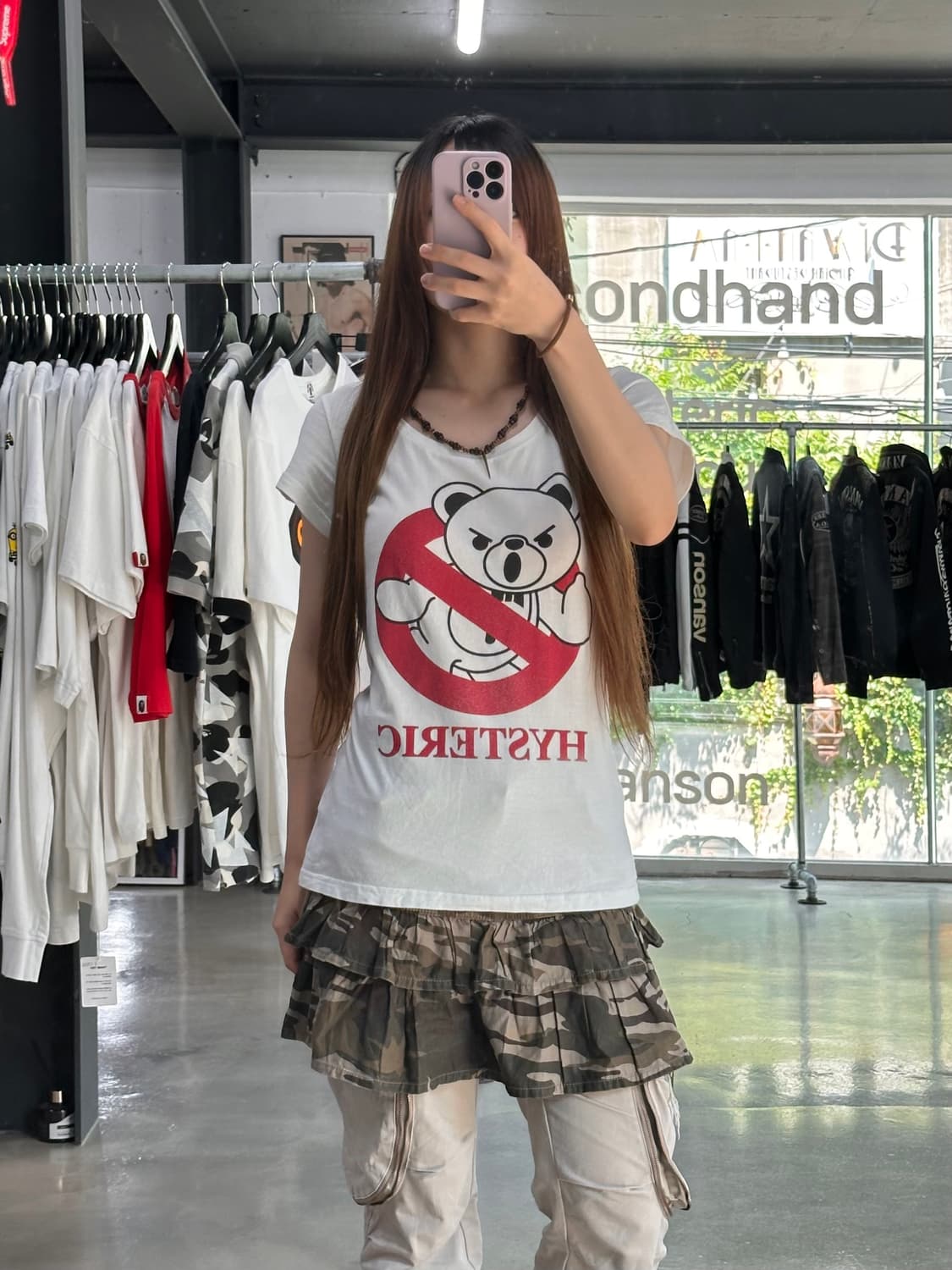 히스테릭글래머 퍽베어 프린팅 반팔티셔츠 상품이미지3