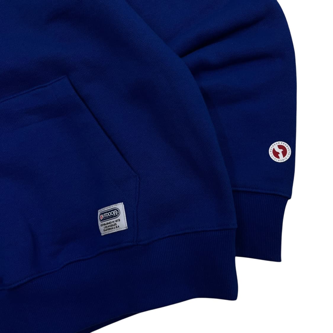 아웃도어 패치로고 블루 후드 S 상품이미지5