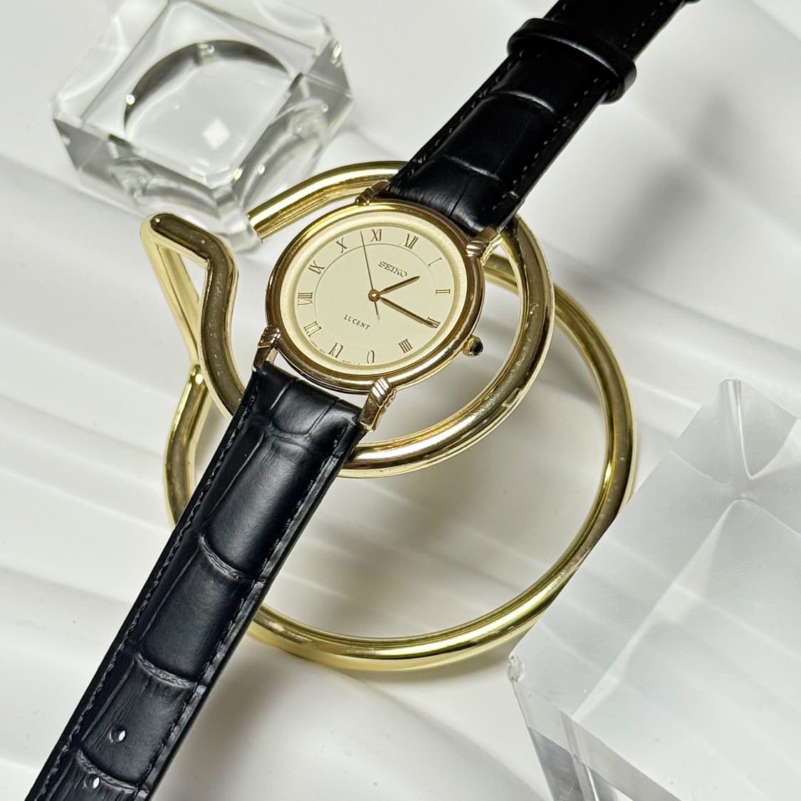 80's90's 세이코 빈티지 루센트 로마 인덱스 콤비 워치 상품이미지5