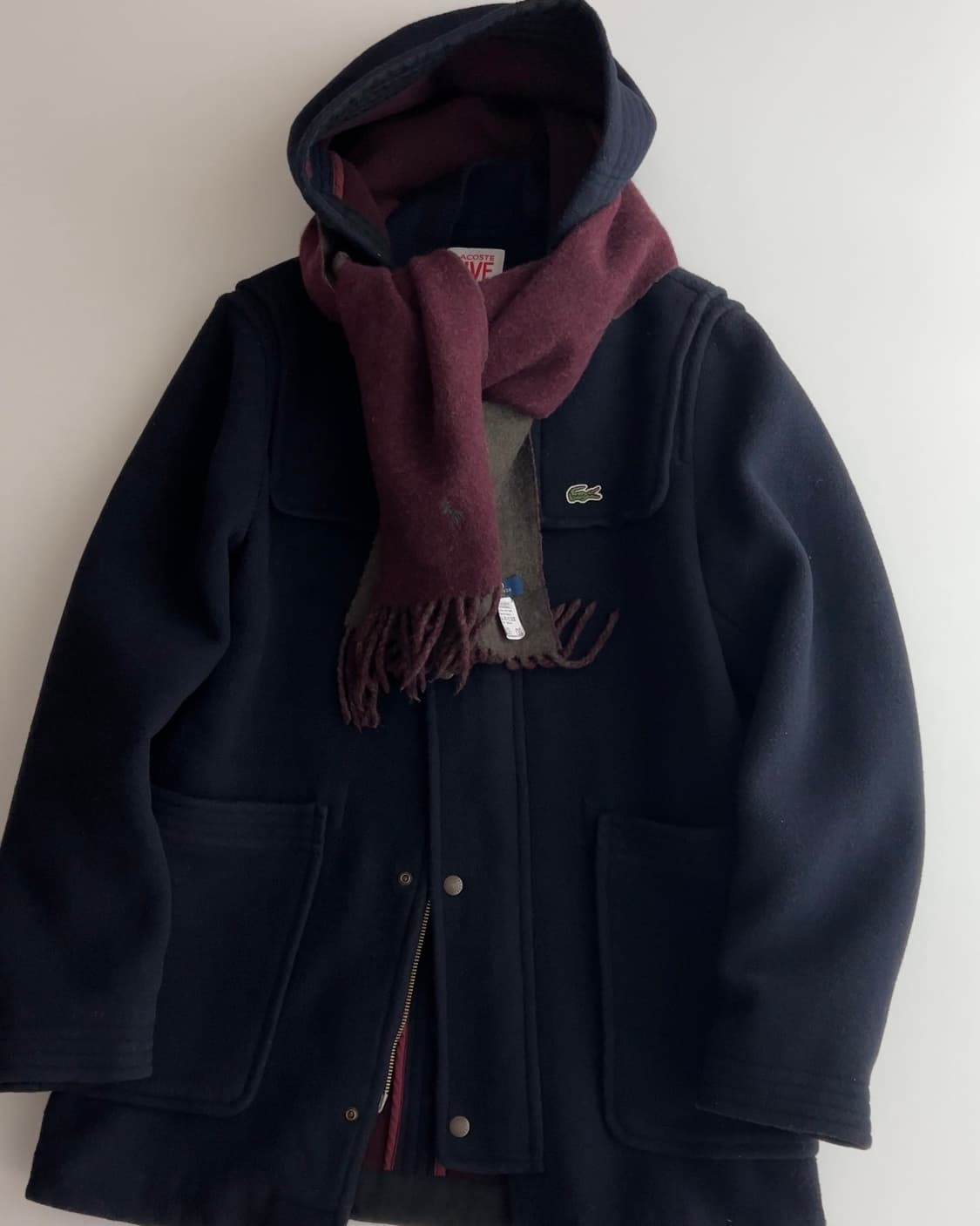 라코스테 네이비 후드 더플 코트 48 상품이미지4