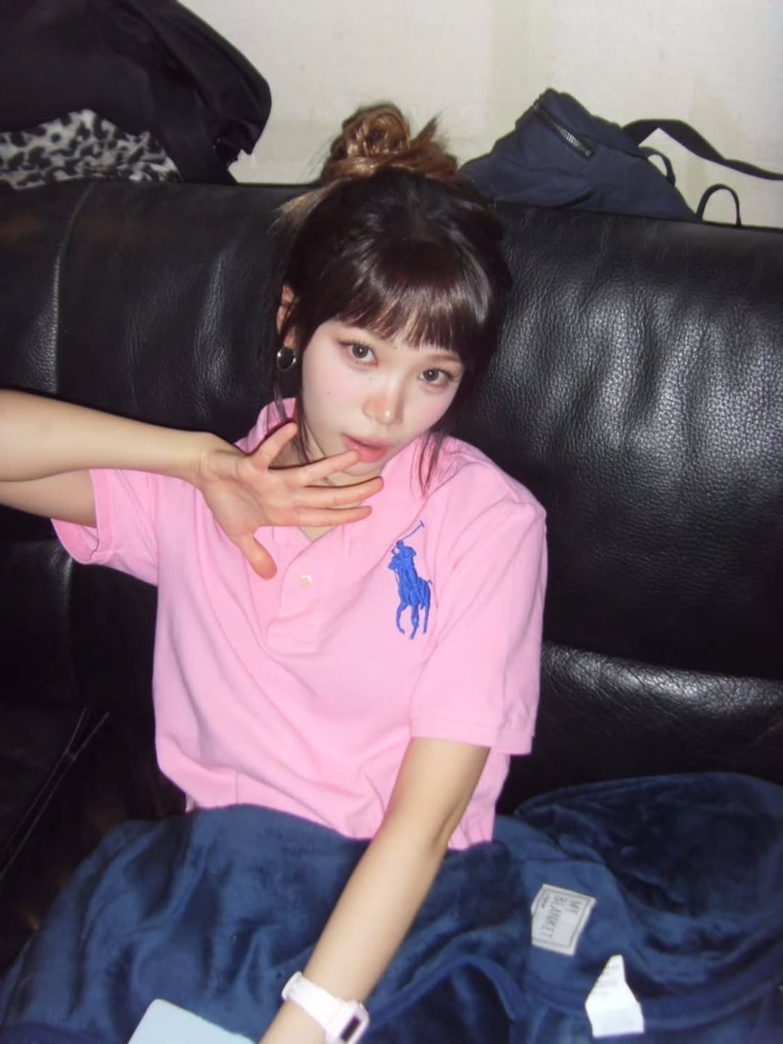 폴로 랄프로렌 빅포니 치프키프 르세라핌 반팔 카라 티셔츠 핑크 여성 S 상품이미지4