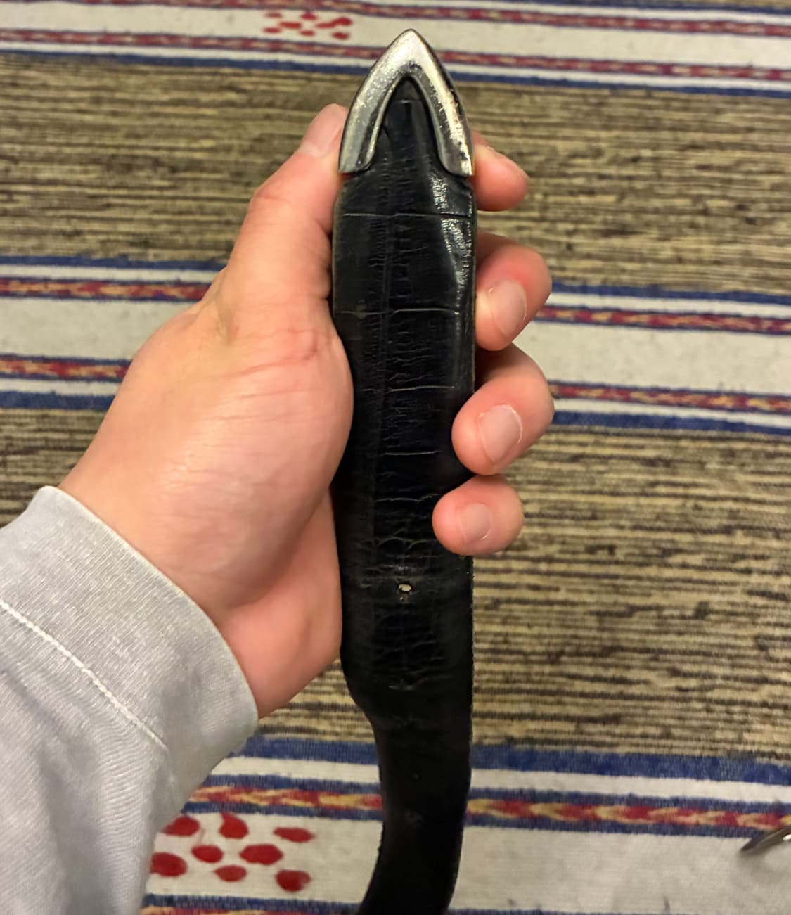 (32~38)90s USA 카프스킨 레더 빈티지 웨스턴벨트 가죽벨트 상품이미지4