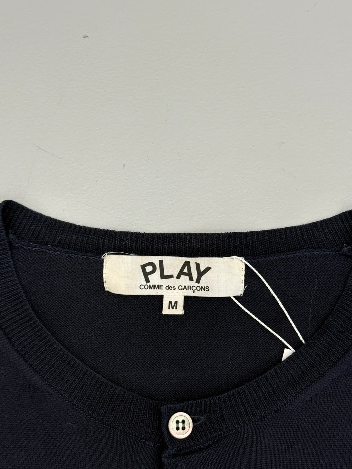 꼼데가르송 루즈핏 딥네이비 스몰 하트 가디건 상품이미지4