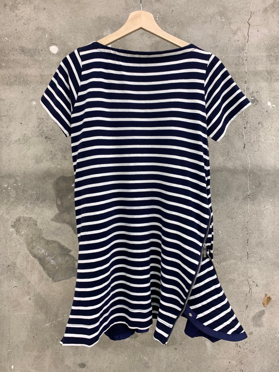 Sacai 사카이 네이비 단가라 프릴 미니 원피스 상품이미지5