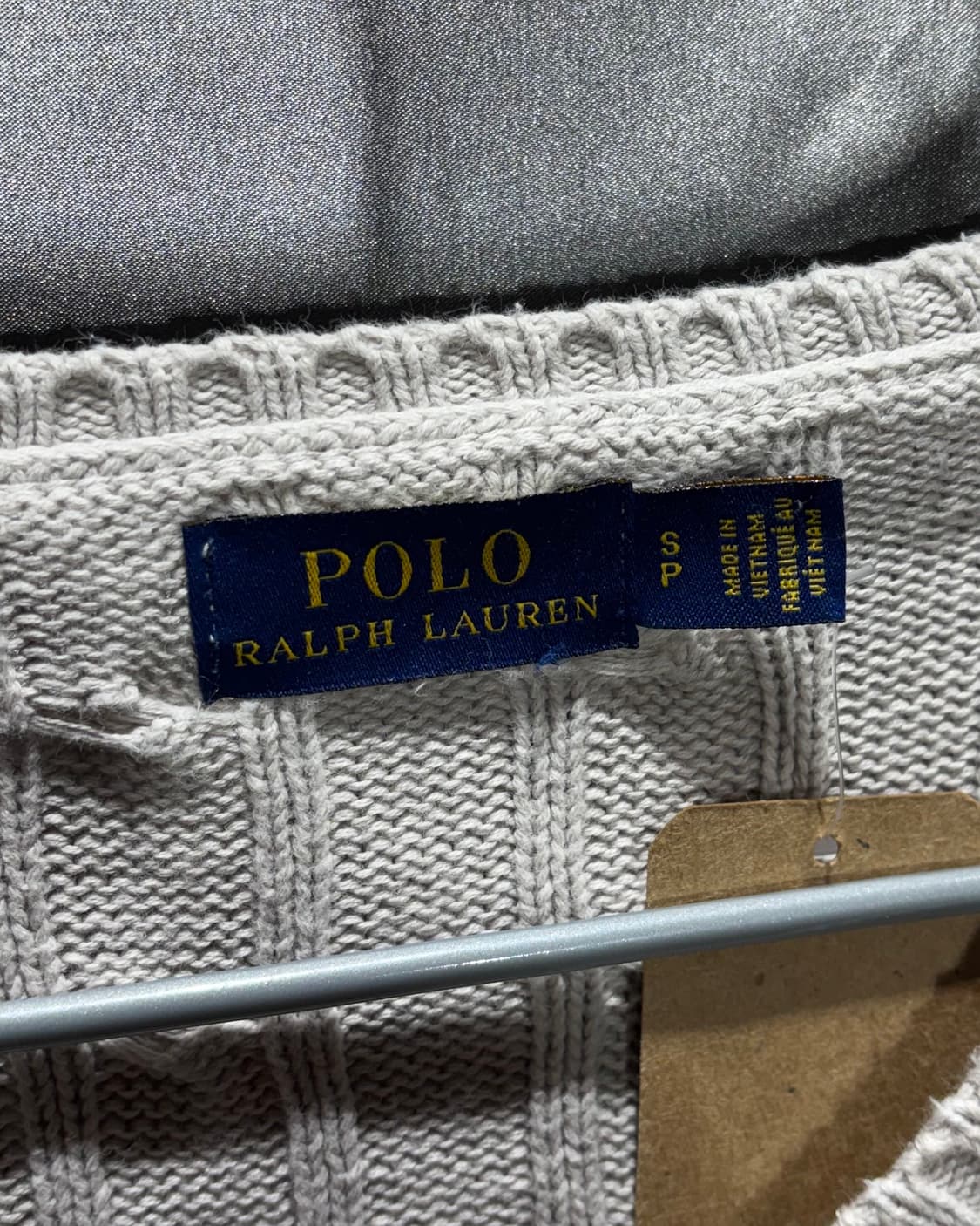 S 폴로랄프로렌 그레이 브이넥 케이블 니트 상품이미지5