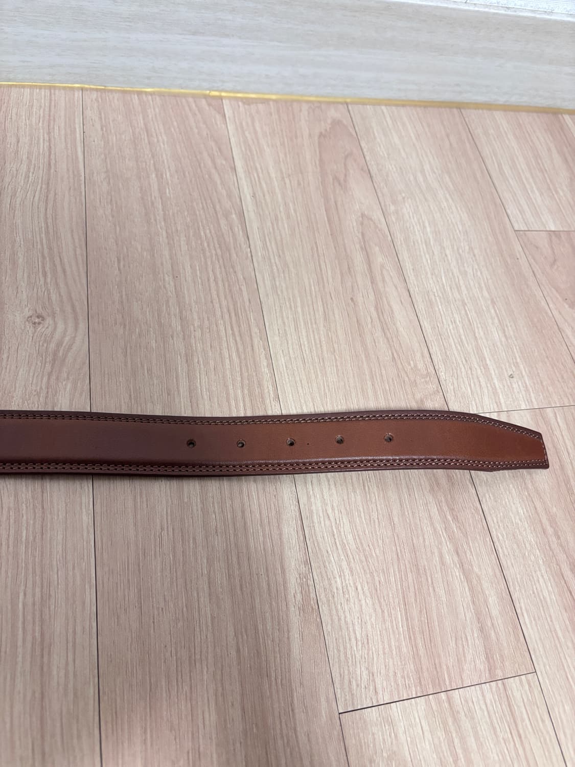 새상품) ZARA 가죽 벨트 브라운 S 상품이미지5