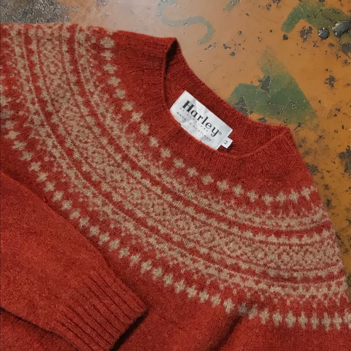 할리오브 스코틀랜드 노르딕 패턴 울 니트 남성 102 여성 프리사이즈 상품이미지3