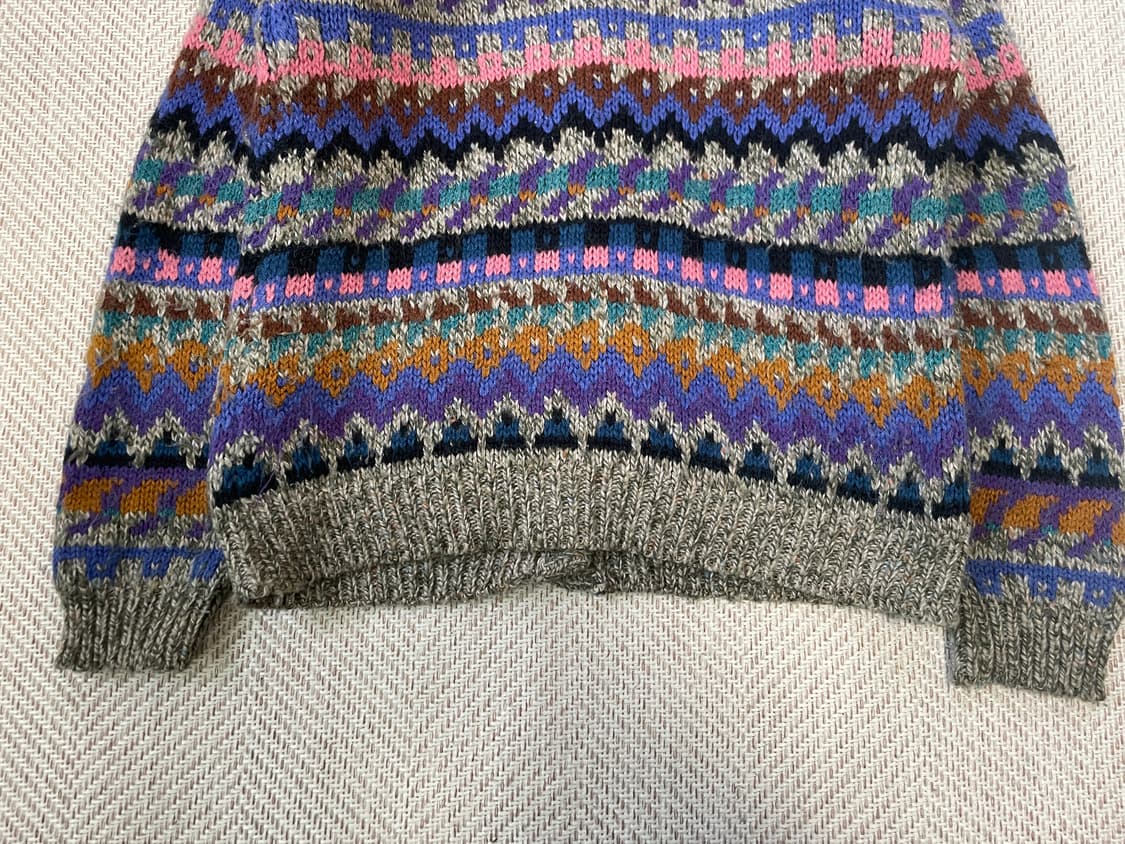 파세리오 멀티컬러 페어아일 패턴 니트 가디건 J03732 상품이미지8