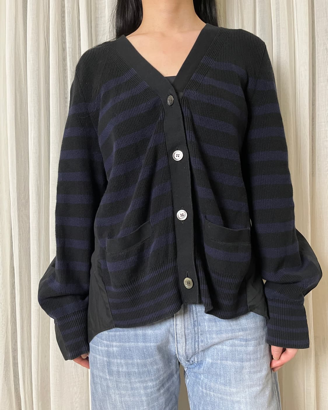 사카이 셔츠 도킹 가디건 sacai 레이어드 스트라이프 가디건 상품이미지8