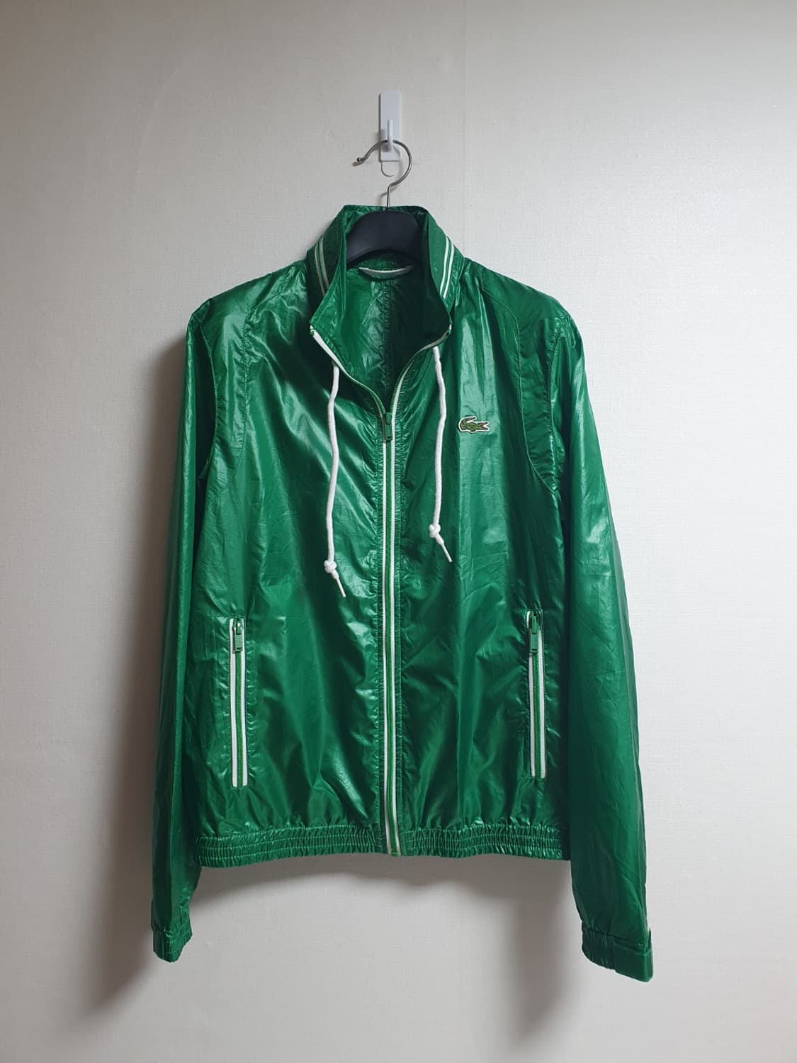 💚🐊 라코스테 글로시 그린 히든후드 바람막이 95 상품이미지2