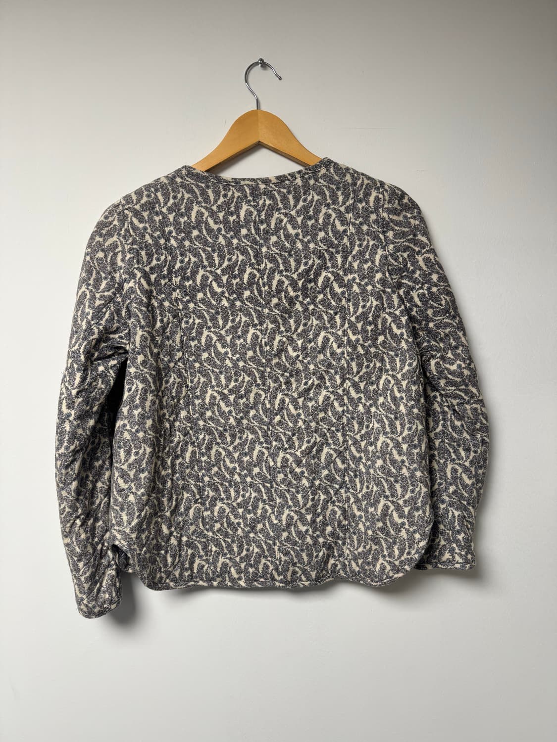 써스데이아일랜드 페이즐리 패턴 노카라 퀄팅 자켓 S 상품이미지4