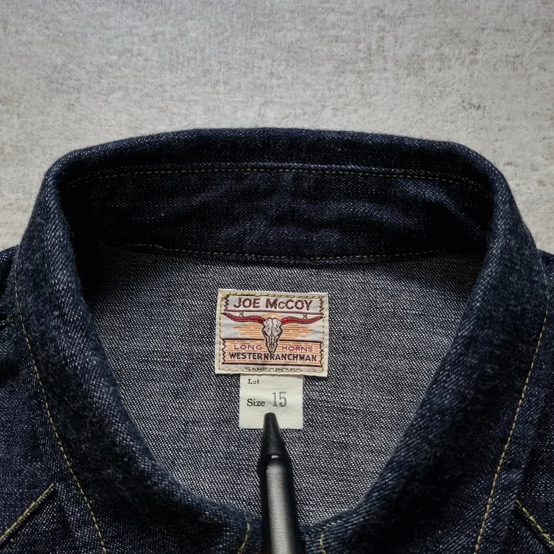 조맥코이 데님 웨스턴 셔츠 15 sz 미사용품 상품이미지3