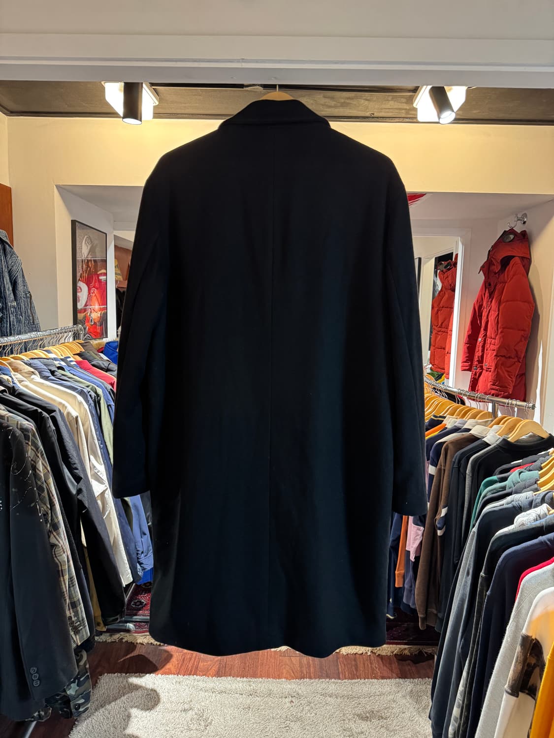 인사일런스 캐시미어 싱글 코트 블랙 L 상품이미지4