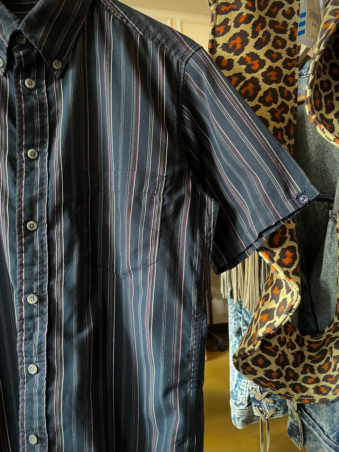 90-00s KANSAI YAMAMOTO 1/2 Stripe Shirt 상품이미지6