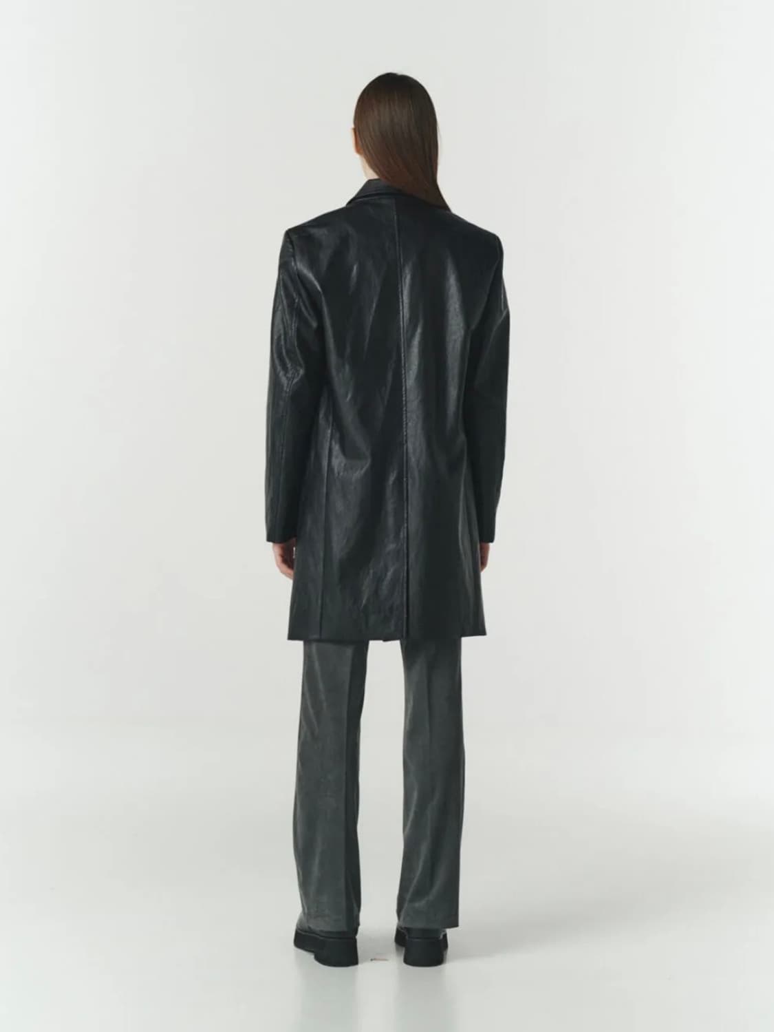 [REPOS] OVER LETHER LONG JACKET 상품이미지3