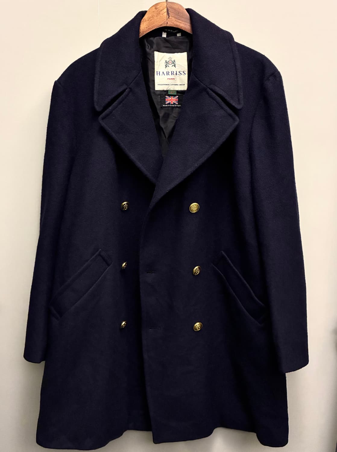 (105)Harriss paris 해리스 울 금장 더블 브레스트 피코트 상품이미지8