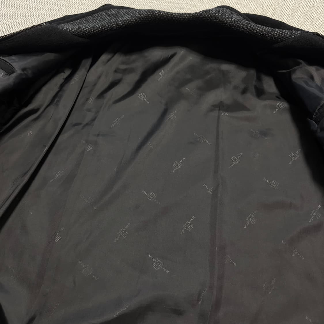 발렌시아가 90s 아가일 패턴 울 블루종 자켓 상품이미지5