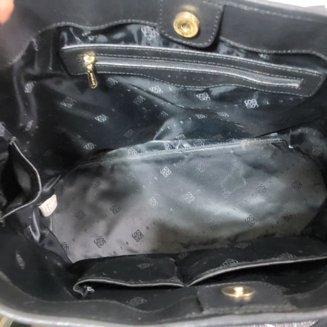 시슬리 금장 레인보우 숄더백 쇼퍼백 빅 크로스백 블랙 상품이미지3