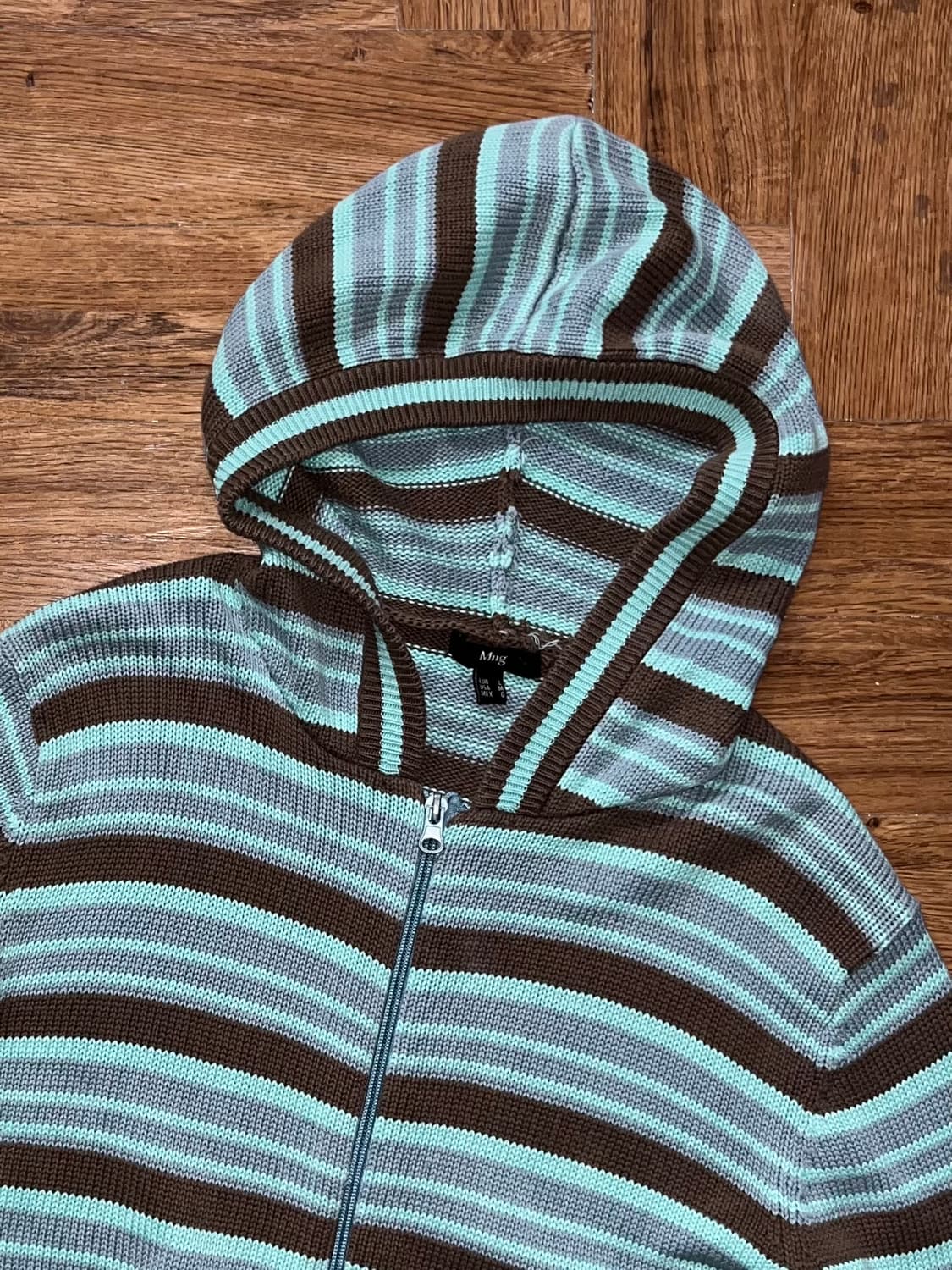 빈티지 스트라이프 니트 후드집업 상품이미지6