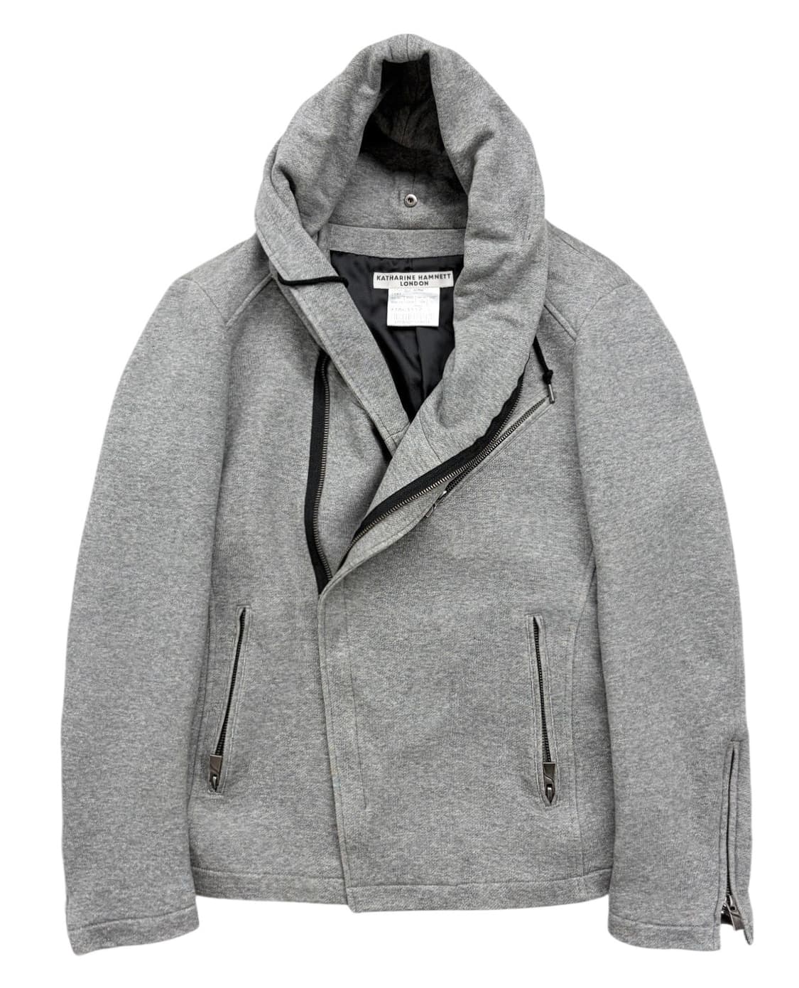 2000’s 캐서린 햄넷 비대칭 스웨트 후디 자켓 상품이미지5