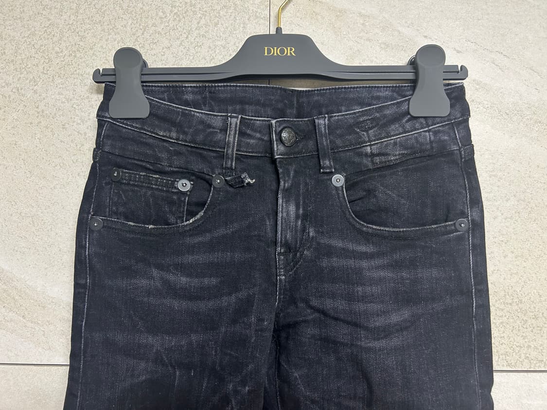 R13 블랙 데님 하의 상품이미지3