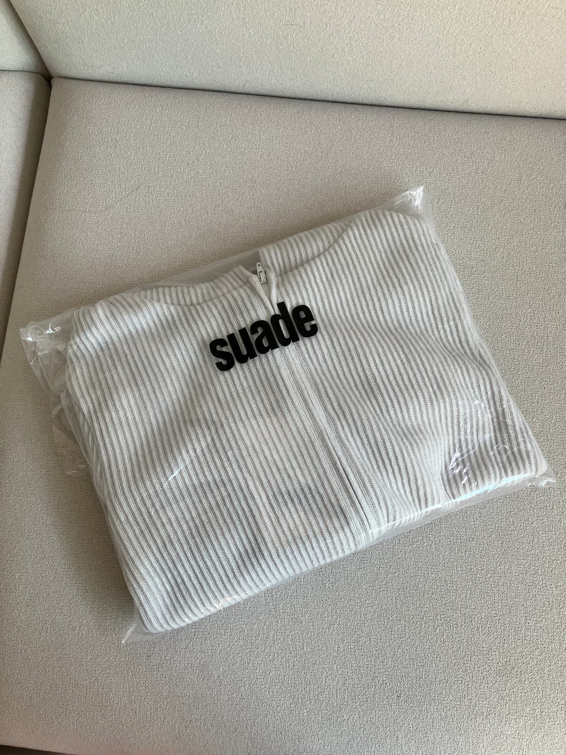 스웨이드 후드 립 집업 라이트 그레이 상품이미지3