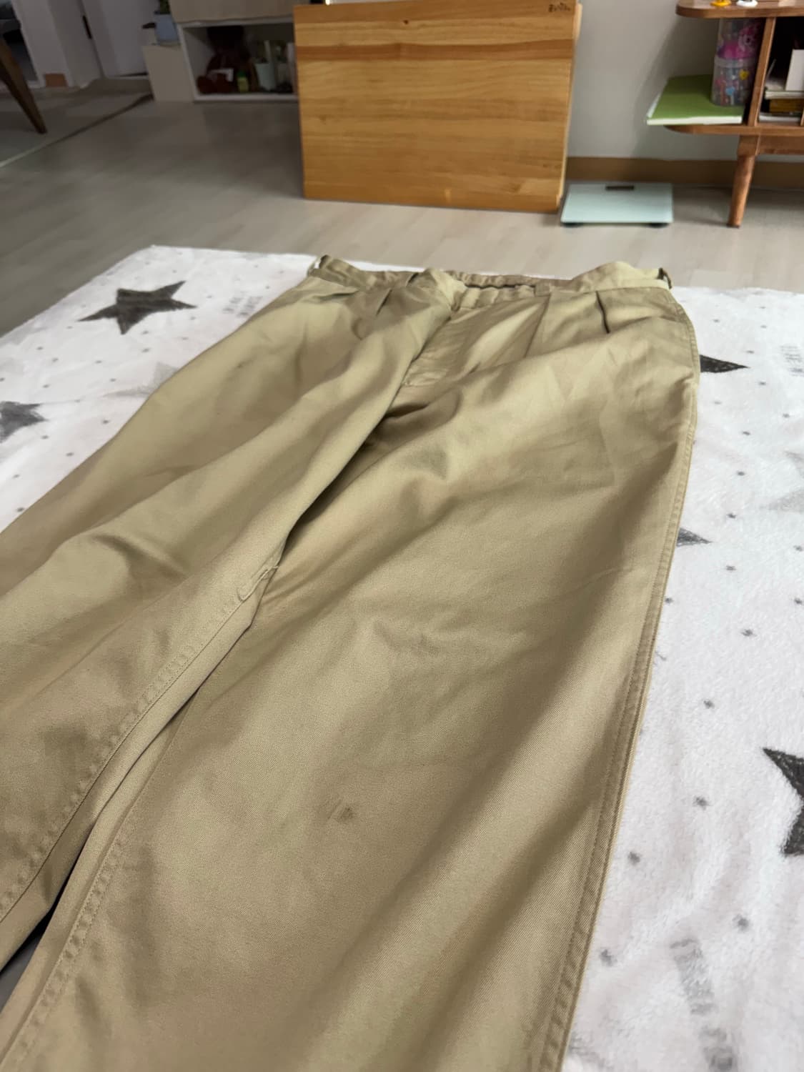 나나미카 더블플리츠 와이드 치노 카키 34 상품이미지2