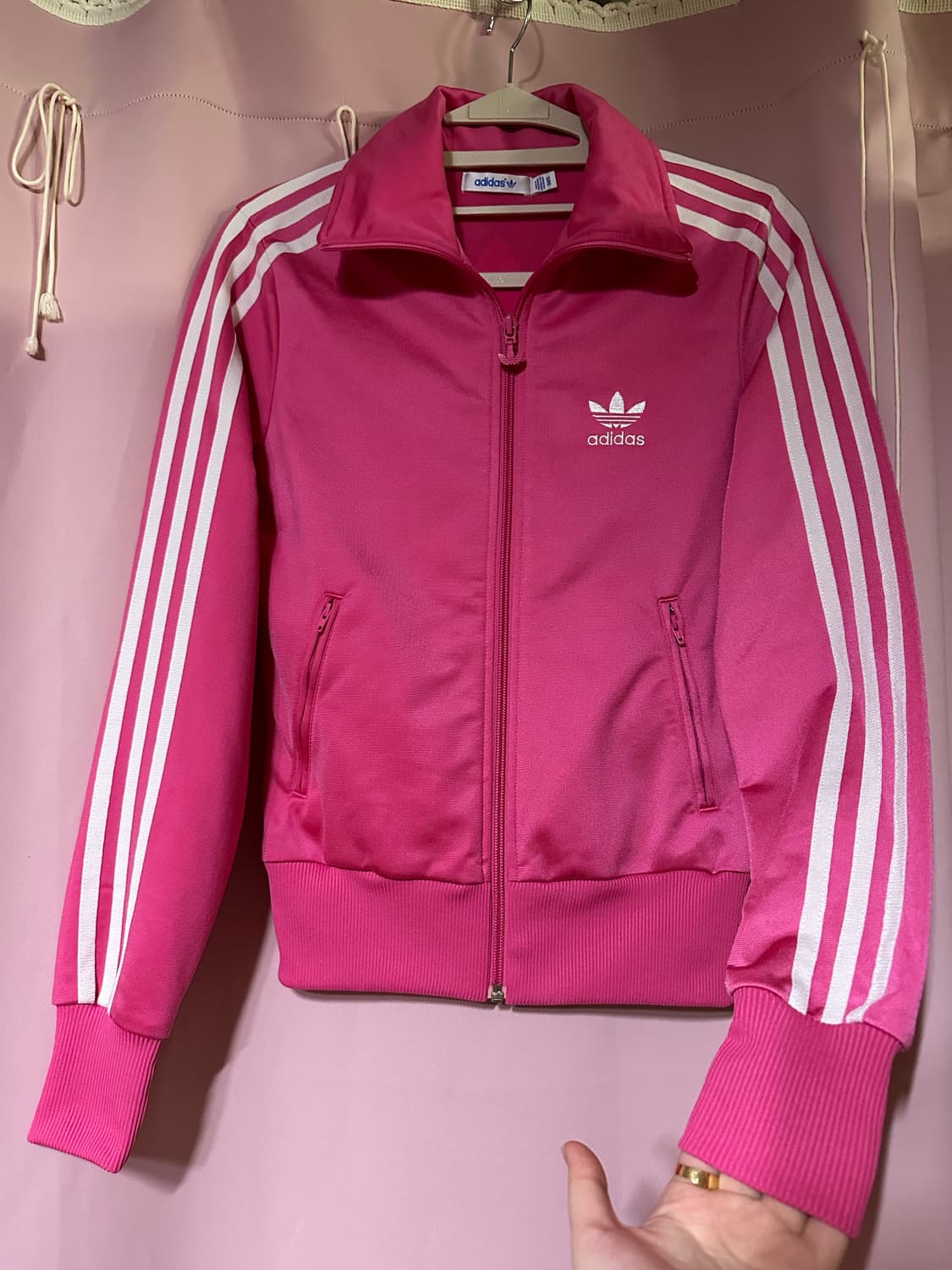 아디다스져지 아디다스 핑크 트랙탑 파이어버드 핑크 대장 불꽃져지 희귀 상품이미지2