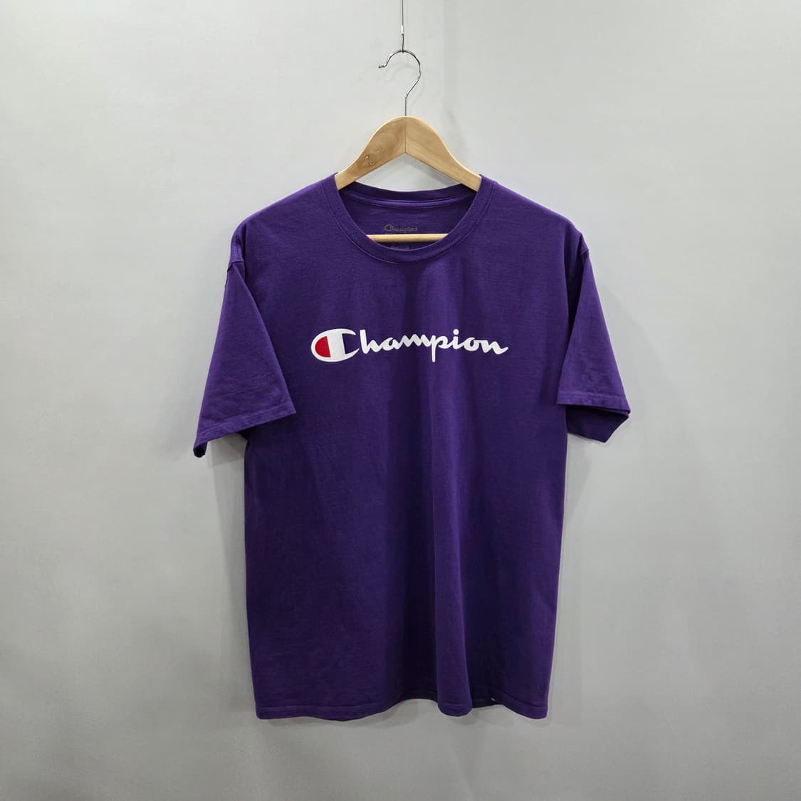 챔피온 스펠로고 프린팅 반팔티 퍼플 L  상품이미지1