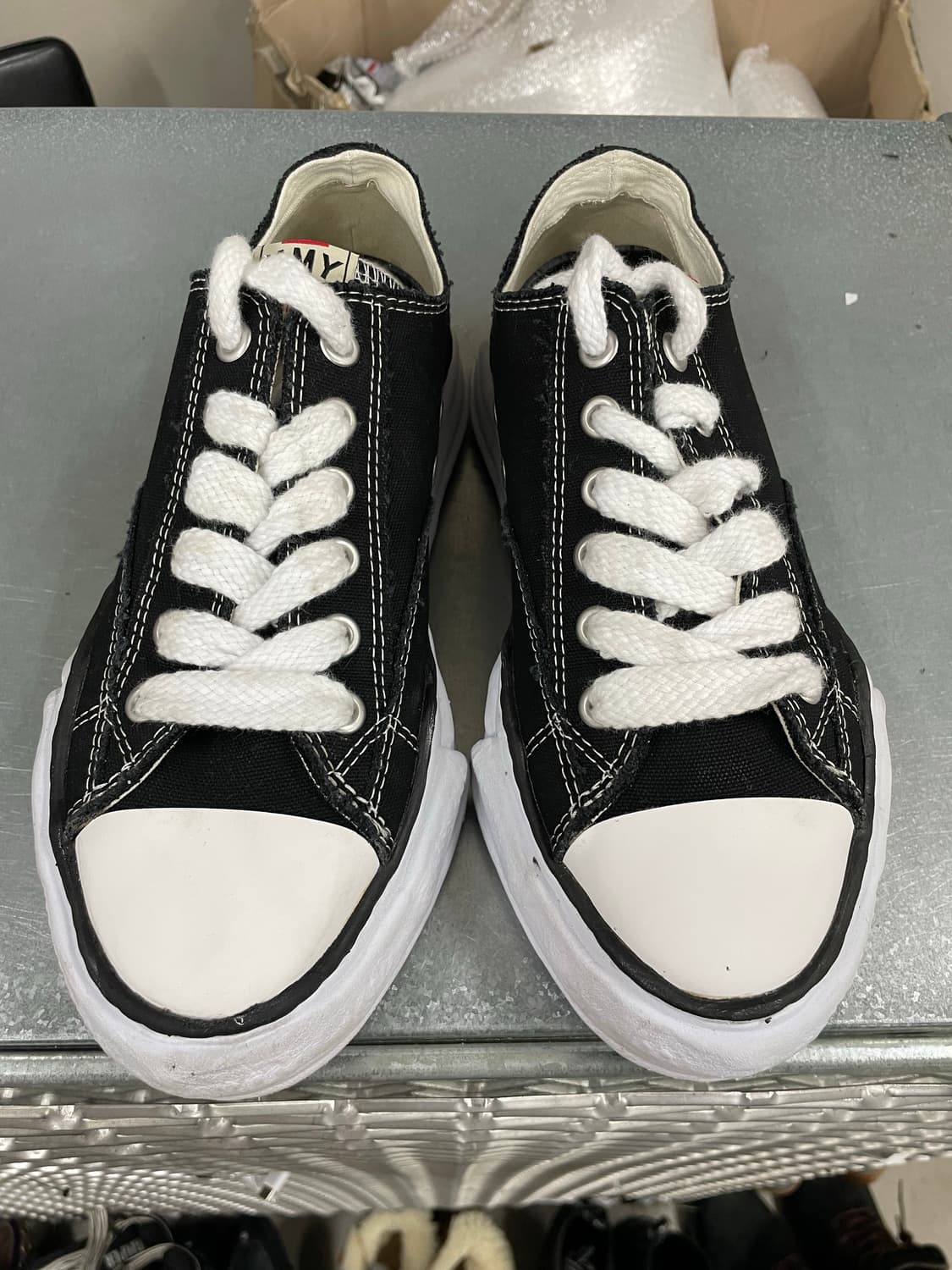 메종 미하라 야스히로 베이커 OG 캔버스 로우 블랙 40(gr-4728) 상품이미지5