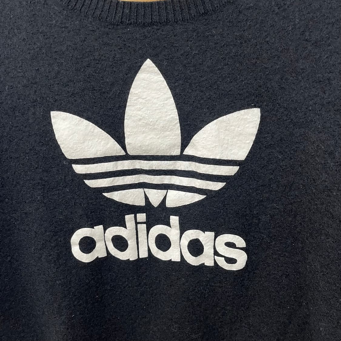 아디다스 블랙 트레포일 니트 여L 상품이미지3