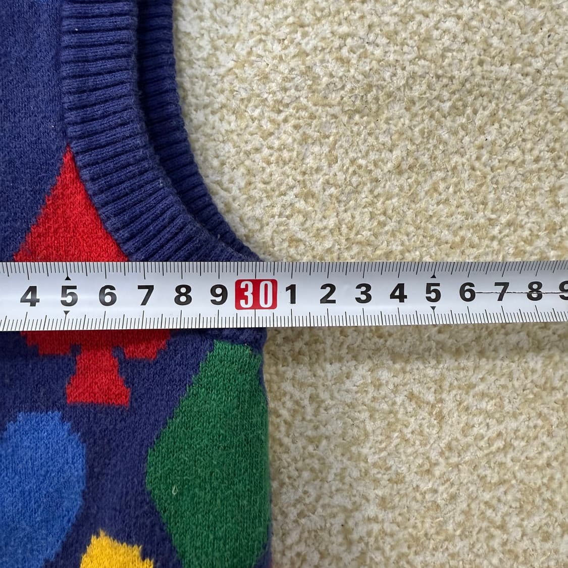 [100] 베베드피노 카드패턴 캐시미어 니트 조끼 0107T1 상품이미지6