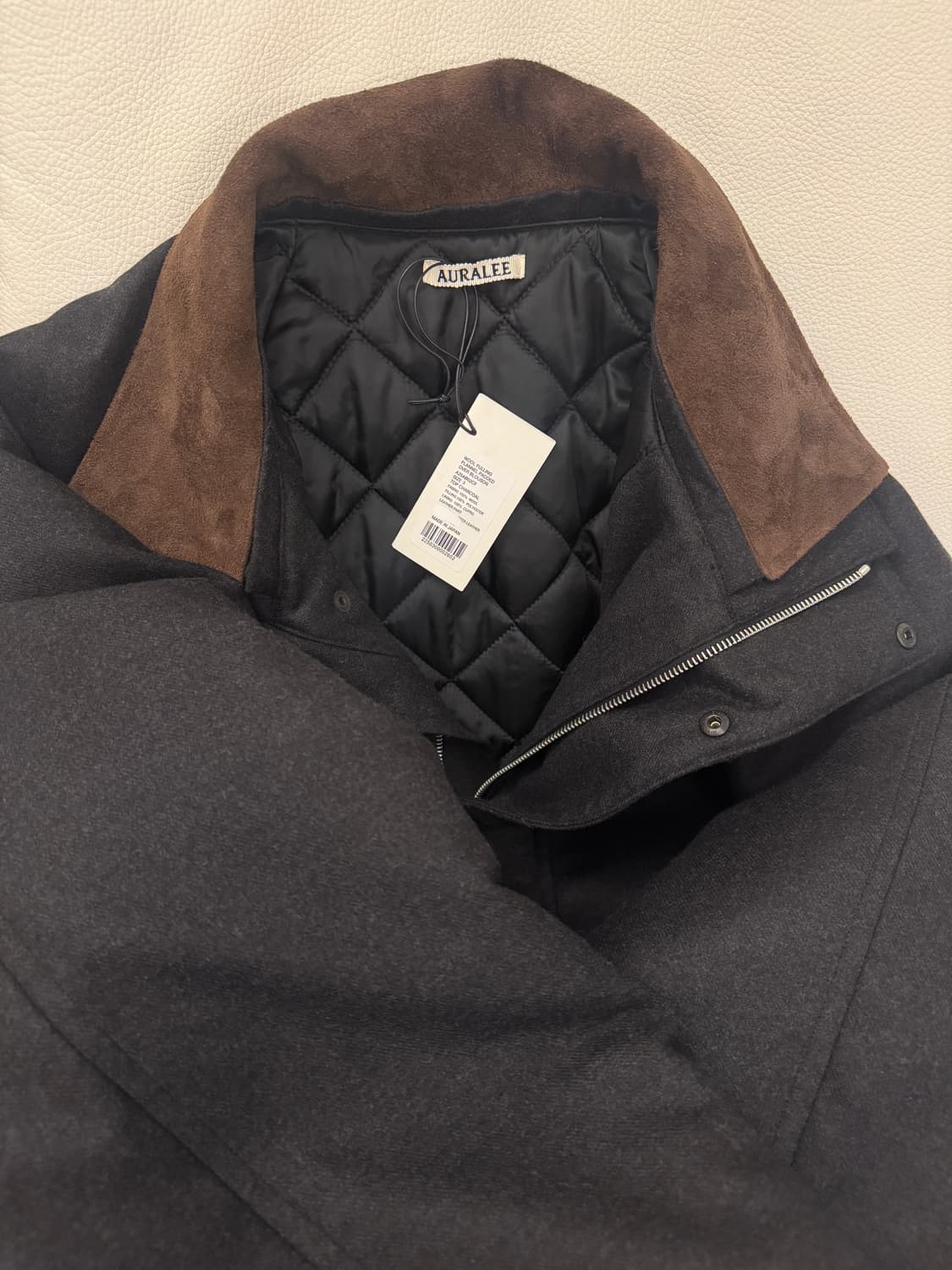 25AW 오라리 AURALEE 패디드 블루종 차콜 3 상품이미지3