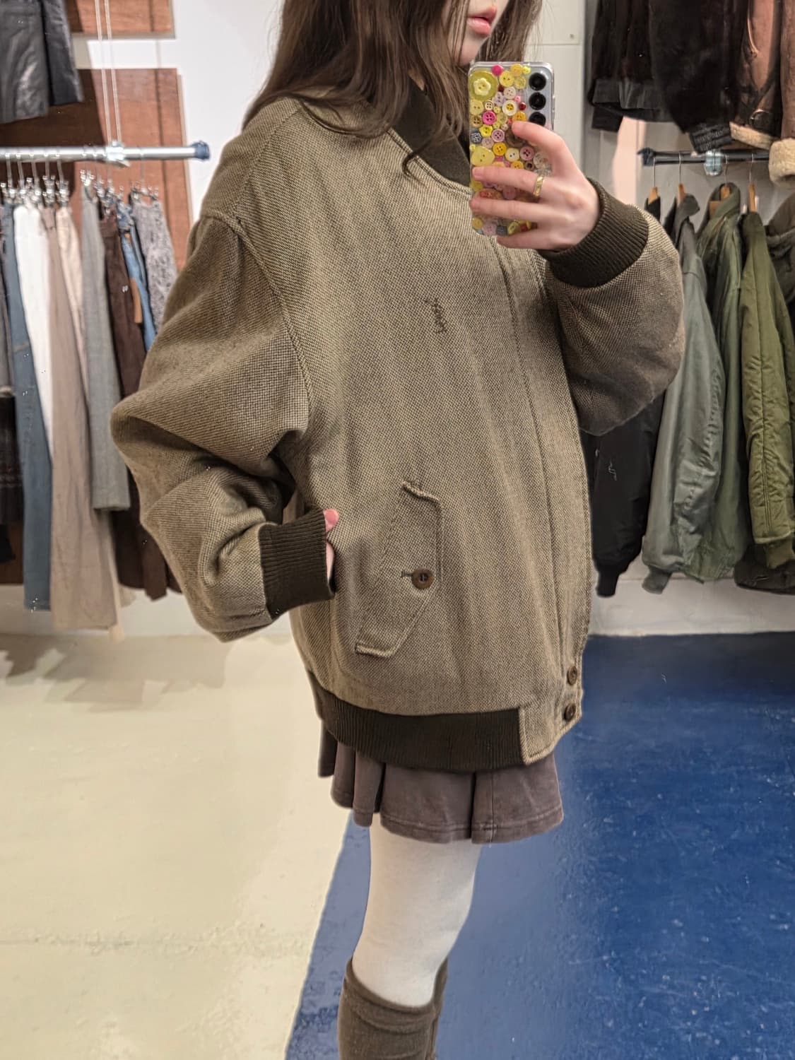 90-00s YSL 입생로랑 울 블루종 자켓 상품이미지1