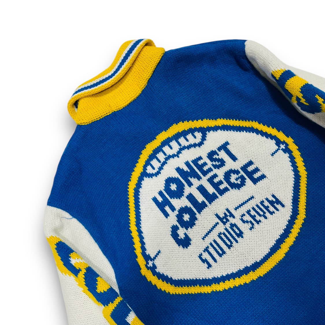 GU x 스튜디오 세븐 H 로고 빈티지 니트 집업 상품이미지4