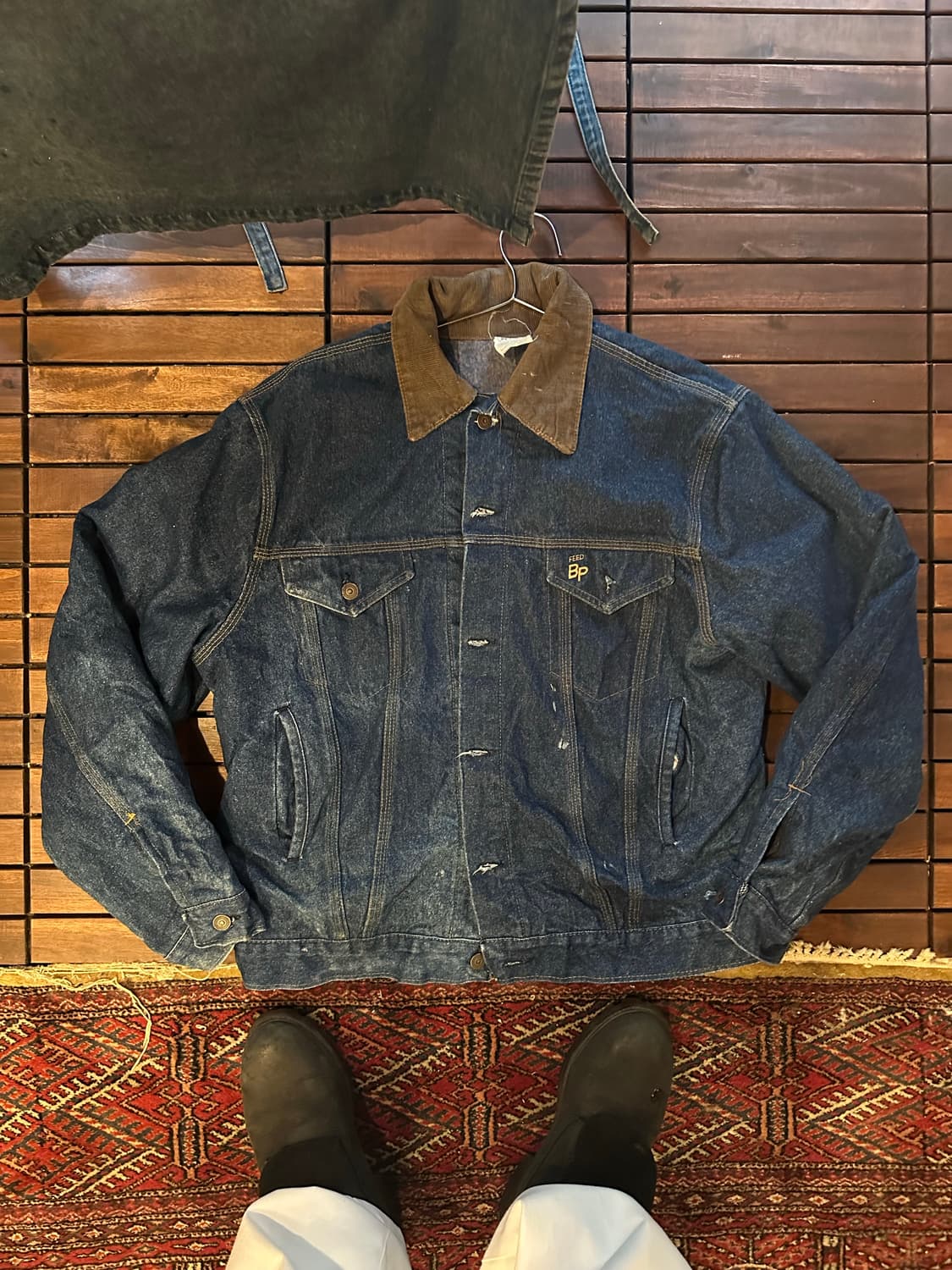 90’s WOOL feed BP denim jacket 상품이미지4