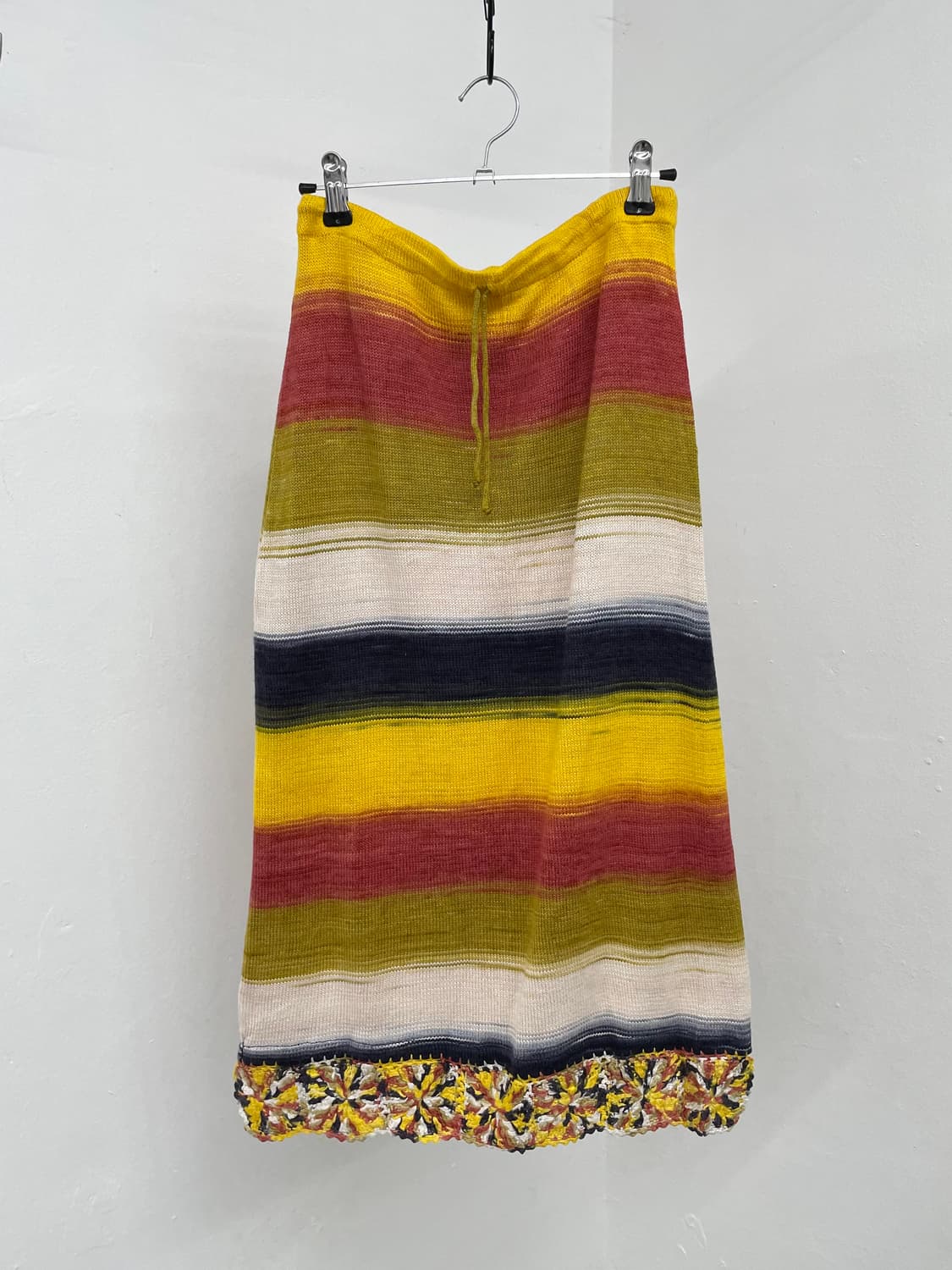 하구미 무지개떡 니트 크로셰 스커트 상품이미지1