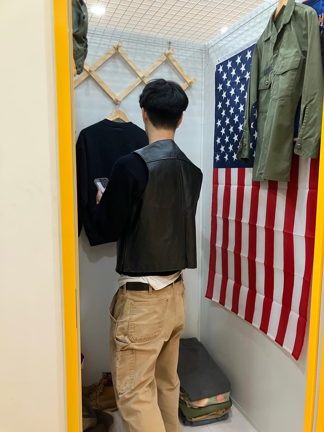 schott 424v 쇼트 레더 베스트 상품이미지5