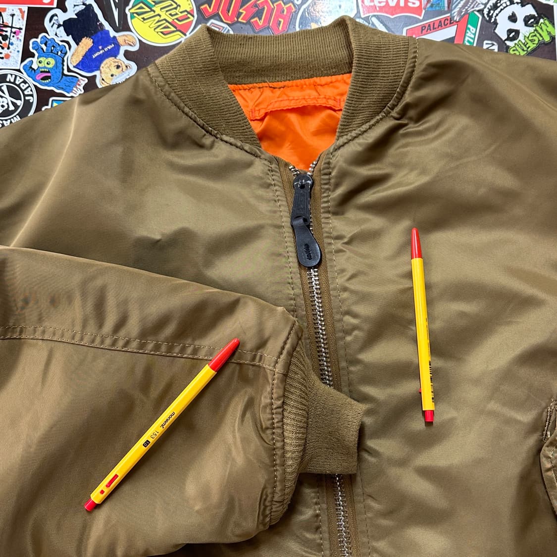 90s USA 알파 MIL-J-82790J MA-1 자켓 L 상품이미지6