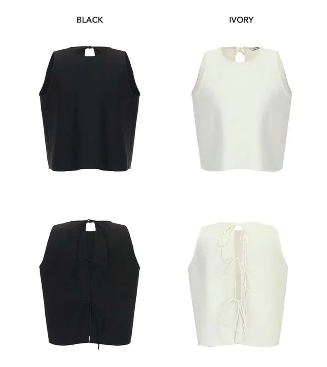 le917 COTTON TIE SLEEVELESS, ivory 상품이미지3
