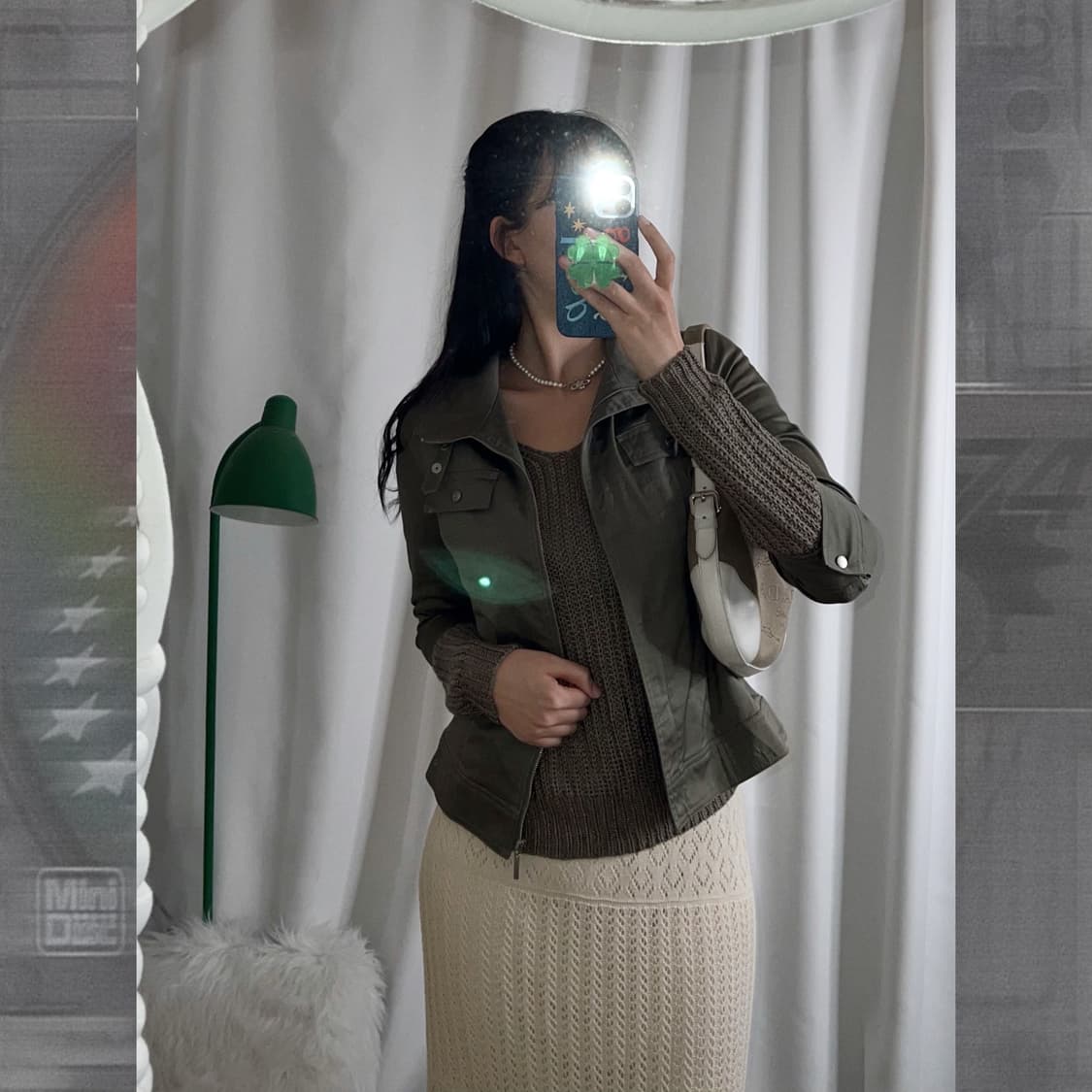 카키 Y2K 넥버클 자켓 상품이미지6