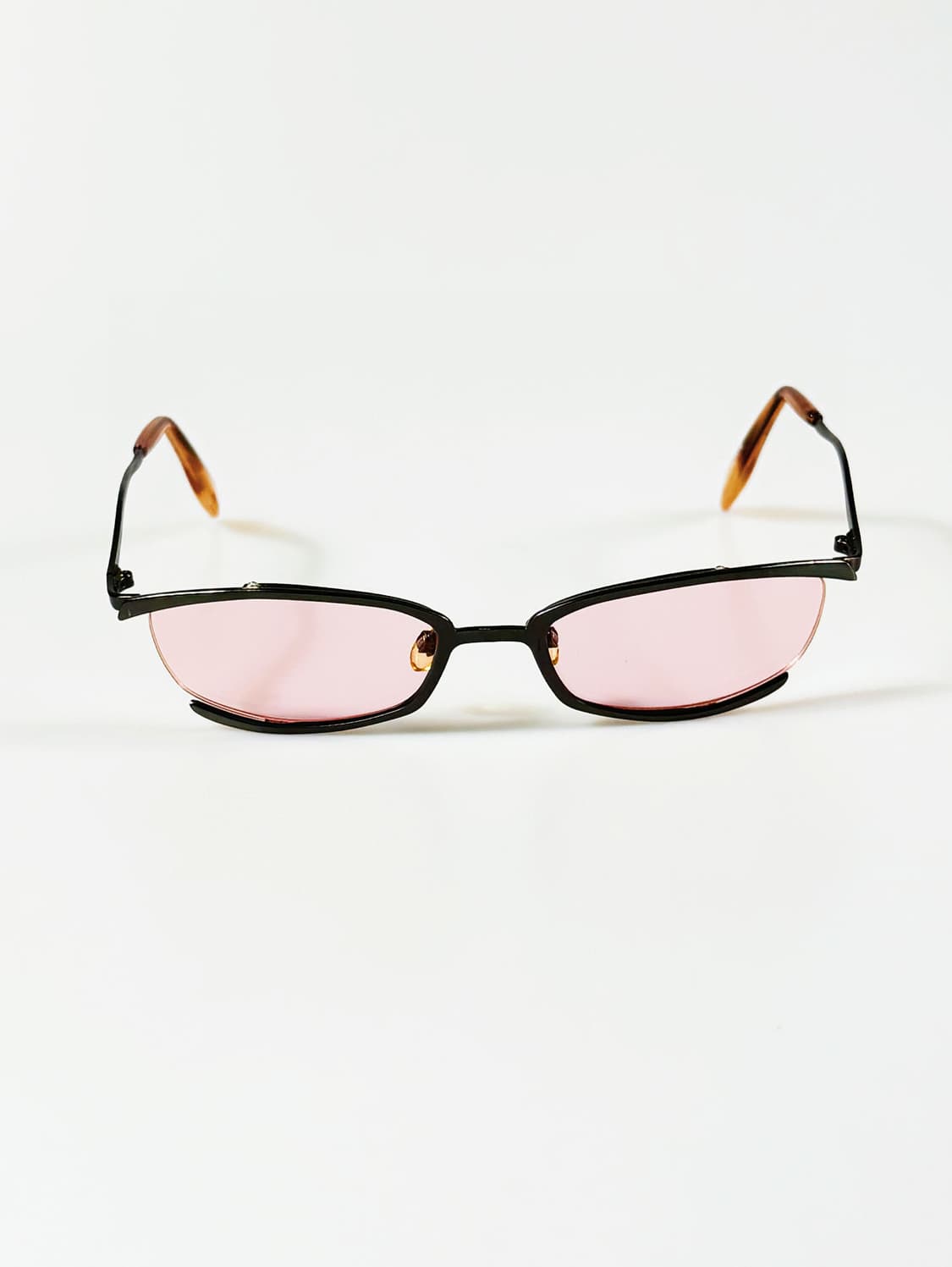 90s UNOSOLEIL 슬림 스퀘어 메탈 틴트 빈티지 선글라스 상품이미지1