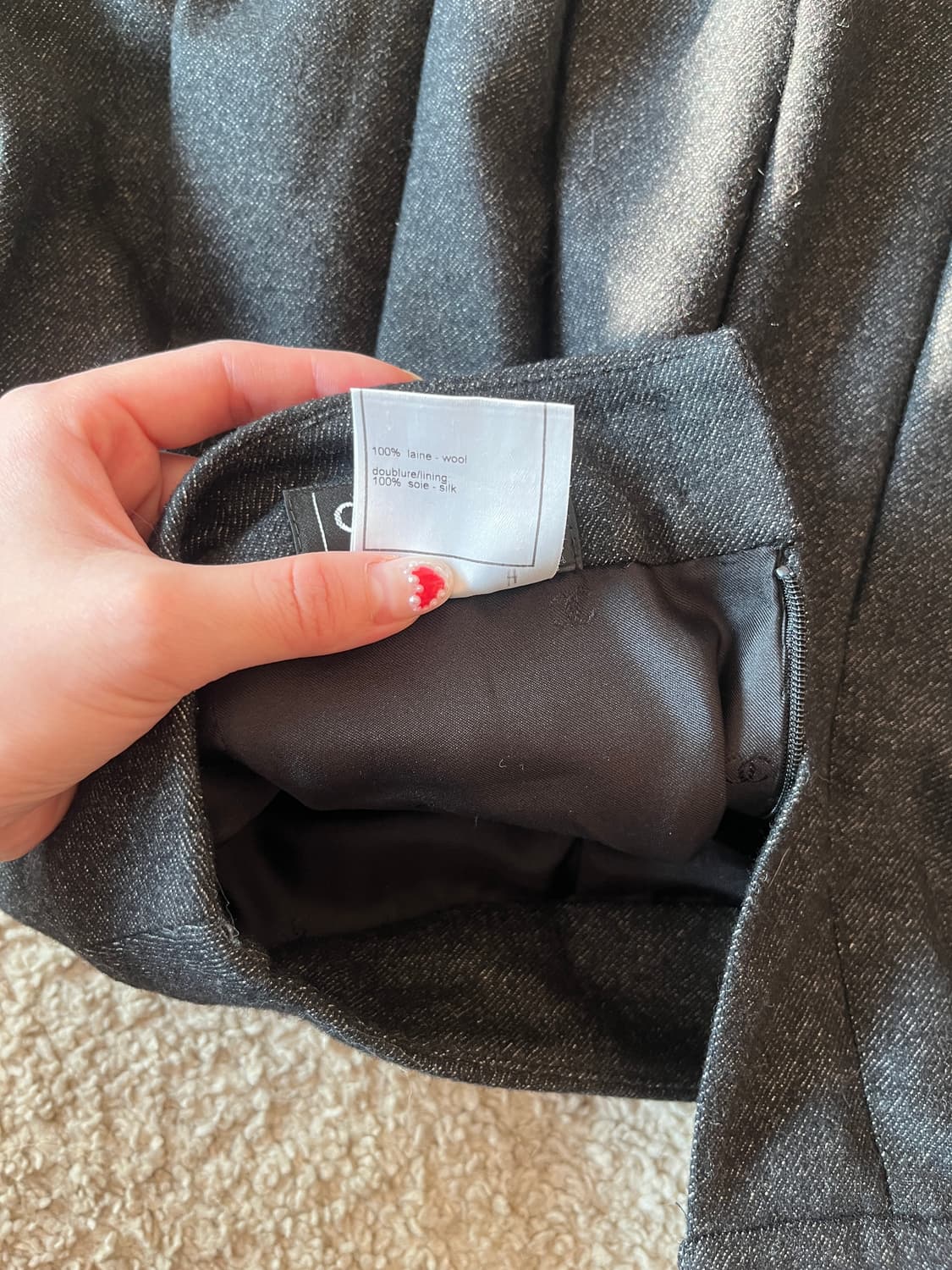 샤넬 플리츠 울 스커트 01AW 36사이즈 상품이미지10